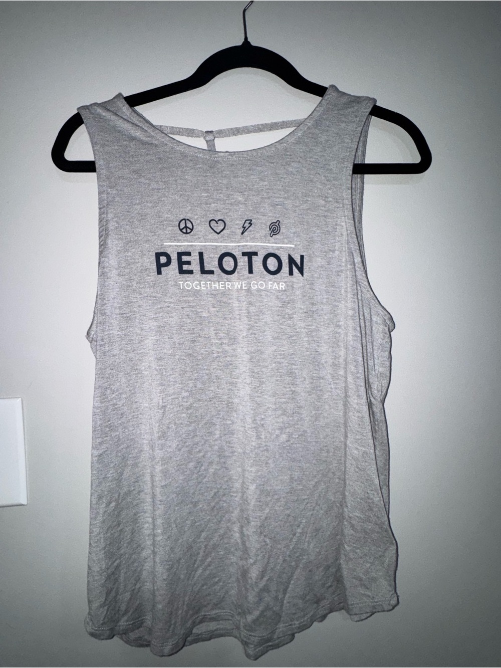 Peloton Light Gray Graphic Tank Top